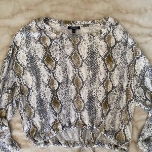 BRAND NEW WITH TAG EXPRESS SNAKESKIN TOP
